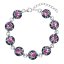 Strieborný náramok so Swarovski kryštálmi mix farieb 33048.4 Galaxy