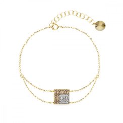 Náramok zlatý so Swarovski Elements Kingdom BGROLOFM6GSC Golden Shadow
