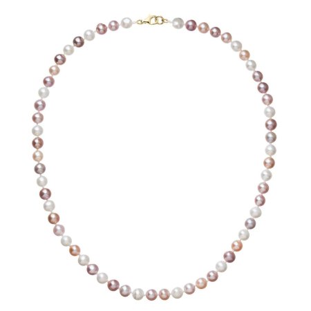 Perlový náhrdelník z říčních perel se zapínáním ze 14 karátového zlata 922004.3/9260 multi
