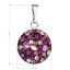 Stříbrný přívěsek s krystaly Swarovski fialový kulatý 34225.3 Amethyst