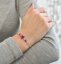 Strieborný náramok so Swarovski kryštálmi ružová kytička 33112.3 Fuchsia
