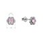Stříbrné náušnice kytičky s růžovým zirkonem 11702.3 rose