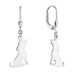 Stříbrné náušnice psi 61130