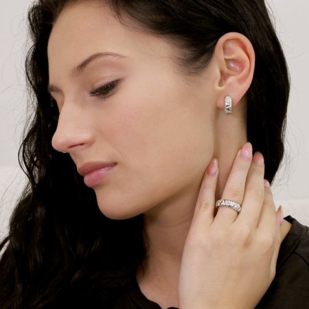 Strieborné ozdobné kruhy 11765.1