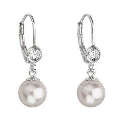 Perlové náušnice se Swarovski Elements 31196.1 Bílá