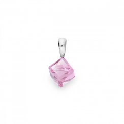Přívěsek růžová kostka se Swarovski Elements Cube Small Light Rose