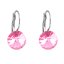 Náušnice Rivoli so Swarovski Elements visiaci Light Rose 12 mm svetlo ružová