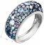 Strieborný prsteň s kryštálmi Swarovski modrý 35031.3 Blue Style