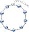 Náramok Rivoli so Swarovski Elements Light Sapphire 8 mm