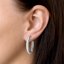 Stříbrné náušnice kruhy s krystaly Swarovski bílý kruh 31122.1 Krystal