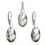 Súprava šperkov s kryštálmi Swarovski náušnice a prívesok šedá slza 39169.4 Black Diamond Lt. Chrome