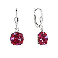 Stříbrné visací náušnice se Swarovski krystaly 31320.3 cherry