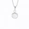 Stříbrný náhrdelník s bílým opálem a krystaly Swarovski Elements kolečko White Opal