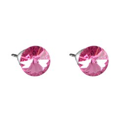 Náušnice Rivoli so Swarovski Elements Light Rose 8 mm