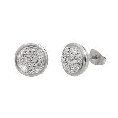 Náušnice čiré se Swarovski Elements kulaté Krystal