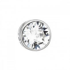 Stříbrný přívěsek s krystalem Swarovski bílý kulatý 34231.1 Krystal