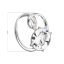 Stříbrný přívěsek s krystalem Swarovski bílý ovál 34228.1 Krystal