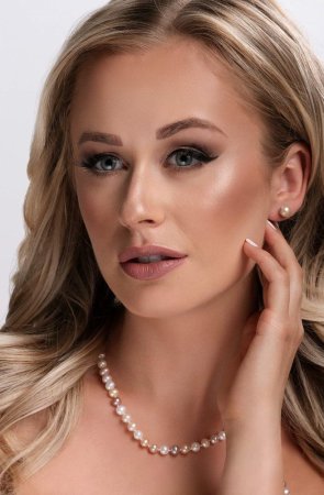 Perlový náhrdelník z pravých říčních perel mix barev 22004.3 Au plating