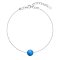 Stříbrný náramek se syntetickým opálem modrý kulatý 13019.3 Blue s. Opal