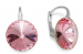 Náušnice růžové Rivoli se Swarovski Elements Sweet Candy K112212LR Light Rose 12 mm
