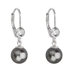 Perlové náušnice se Swarovski Elements 31196.3 Grey