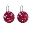 Stříbrné náušnice visací s krystaly Swarovski červené kulaté 31176.3 Cherry