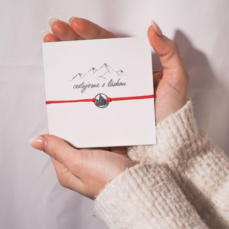 Kabbalah náramek hory 13078.3 červený