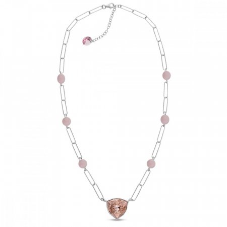 Stříbrný náhrdelník růžový Trilliant N4706VR6RQ Vintage Rose