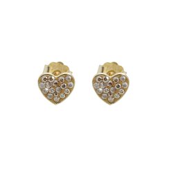 Náušnice zlaté so Swarovski Elements Gold Shadow