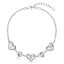 Strieborný náramok so Swarovski kryštálmi biele srdce 33109.1 Krystal