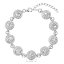 Stříbrný náramek se Swarovski krystaly bílý 33048.1 Krystal
