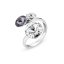 Prsteň sa Swarovski Elements Lollipop P11223CSN Silver Night