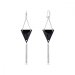 Náušnice černé se Swarovski Elements Trident KW327118J Jet