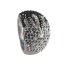 Prsteň so Swarovski Elements Kryštál + AB + Hematite