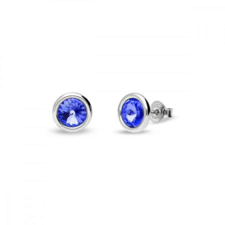 Náušnice modré sa Swarovski Elements Tiny Bonbon Studs KR1122SS29S Sapphire 6 mm