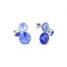 Stříbrné náušnice modré se Swarovski Elements Sweetie K11223SAAB