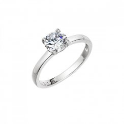 Stříbrný prsten se zirkonem bílý 15004.1
