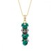 Náhrdelník zeleno šedý sa Swarovski Elements Frou Frou NDG6428EMSN Emerald + Silver Night