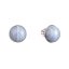 Stříbrné náušnice pecky s pravými minerálními kameny kulaté 11491.3 Achát Blue Lace
