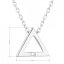 Strieborný náhrdelník so zirkónom biely trojuholník 12016.1