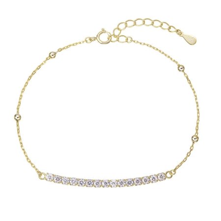 Pozlátený náramok so zirkónmi 13102.1