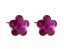 Náušnice se Swarovski Elements květinka Fuchsia 10 mm