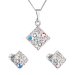Sada šperkov s kryštálmi Swarovski náušnice, retiazka a prívesok ab efekt kosoštvorec 39126.2 AB