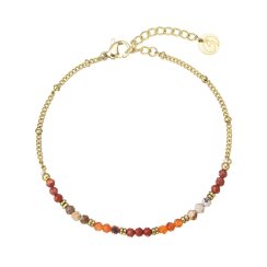 Náramok oceľový s červeným achátom 43067.3