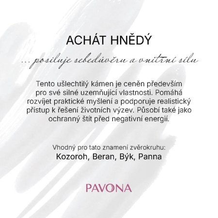 Náramok s minerálnymi kameňmi achát hnedý 43057.3