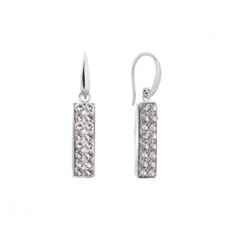 Náušnice číre so Swarovski Elements Glow KWFMP1C Krystal
