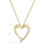 Pozlátený strieborný náhrdelník srdca s jedným zirkónikom 12053.1 Au plating