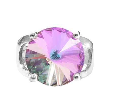 Prsteň so Swarovski Elements Rivoli Vitrail Light 12mm