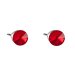 Náušnice červené so Swarovski Elements bodka Light Siam 5 mm