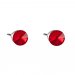 Náušnice červené se Swarovski Elements tečka Light Siam 5 mm